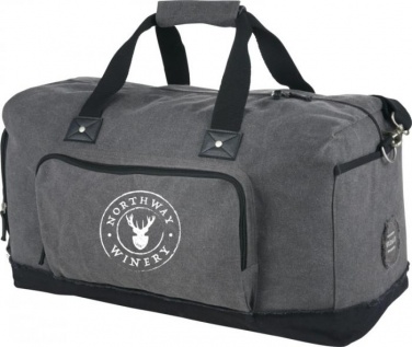 Logo trade promotional product photo of: Hudson weekend travel duffel bag, heather grey