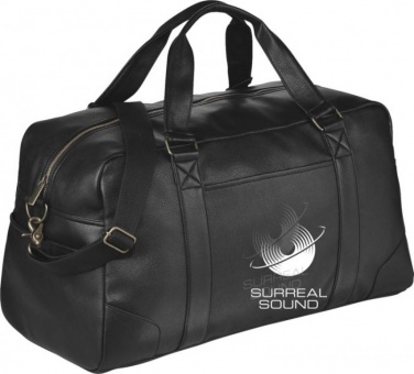Logo trade promotional gifts image of: Oxford weekend travel duffel bag, black