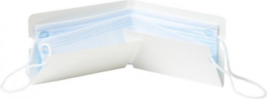 Logo trade promotional product photo of: Nest fold-up face mask wallet, white