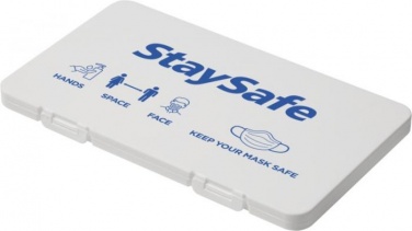 Logo trade promotional gifts picture of: Mask-Safe antimicrobial face mask case, white