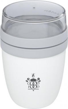 Logo trade promotional giveaways picture of: Ellipse lunch pot, white