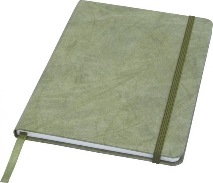 Logo trade advertising products image of: Breccia A5 stone paper notebook, green