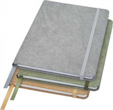 Logo trade promotional merchandise image of: Breccia A5 stone paper notebook, green