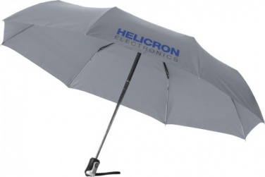Logo trade promotional gift photo of: 21.5" Alex 3-section auto open and close umbrella, grey
