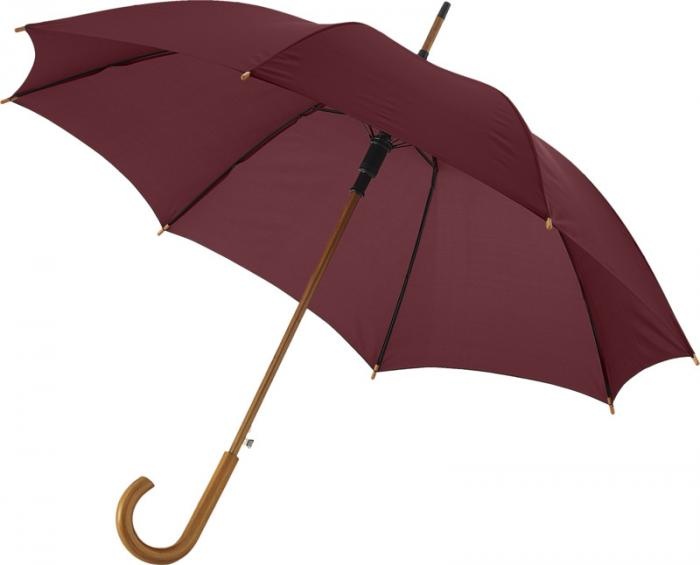 Logo trade advertising products picture of: Kyle 23" auto open umbrella wooden shaft and handle, brown