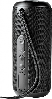 Logo trade corporate gift photo of: Rugged fabric waterproof Bluetooth® speaker, black