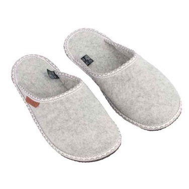 Logotrade corporate gift picture of: Natural felt and rubber slippers, dark gray