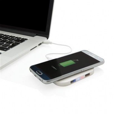 Logo trade corporate gift photo of: Wireless 5W charging pad, white