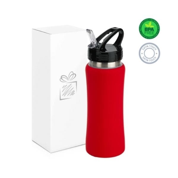 Logo trade promotional giveaways image of: WATER BOTTLE COLORISSIMO, 600 ml, red