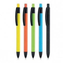 Logo trade promotional items image of: Pen, soft touch, Capri, yellow