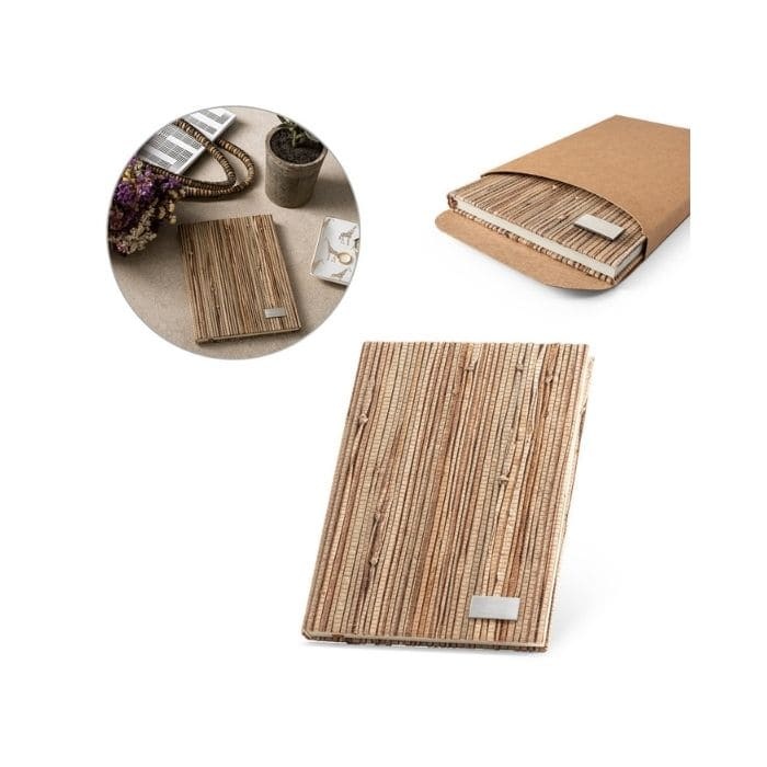 Logo trade promotional items picture of: A5 Notebook Neruda from natural straw fibres