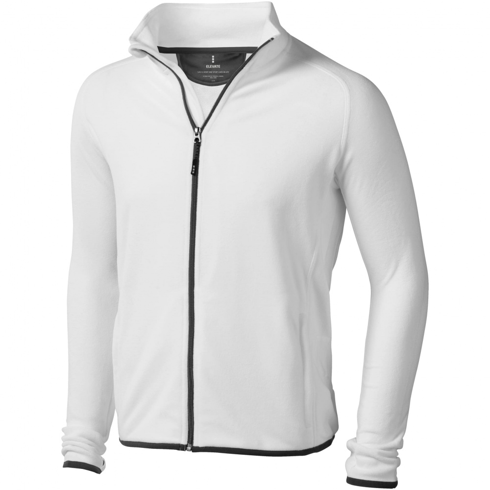 Logo trade promotional products picture of: Brossard micro fleece full zip jacket, white