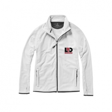 Logo trade corporate gifts picture of: Brossard micro fleece full zip jacket, white