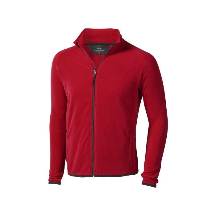 Logo trade business gifts image of: Brossard micro fleece full zip jacket, red