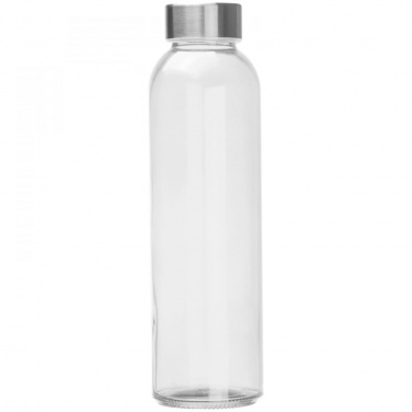 Logo trade promotional gifts image of: Drinking bottle with grey lid, transparent