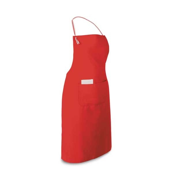 Logo trade promotional giveaway photo of: Apron with 2 pockets, red