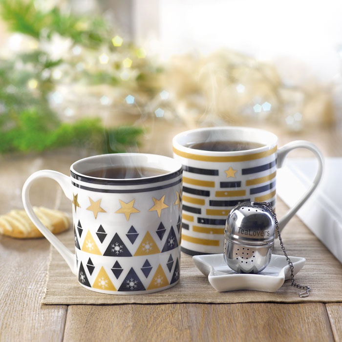 Logo trade promotional giveaway photo of: Ceramic mug set UNIQUE