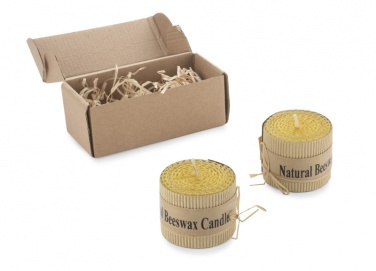 Logo trade promotional gift photo of: Beeswax candle set HANNI