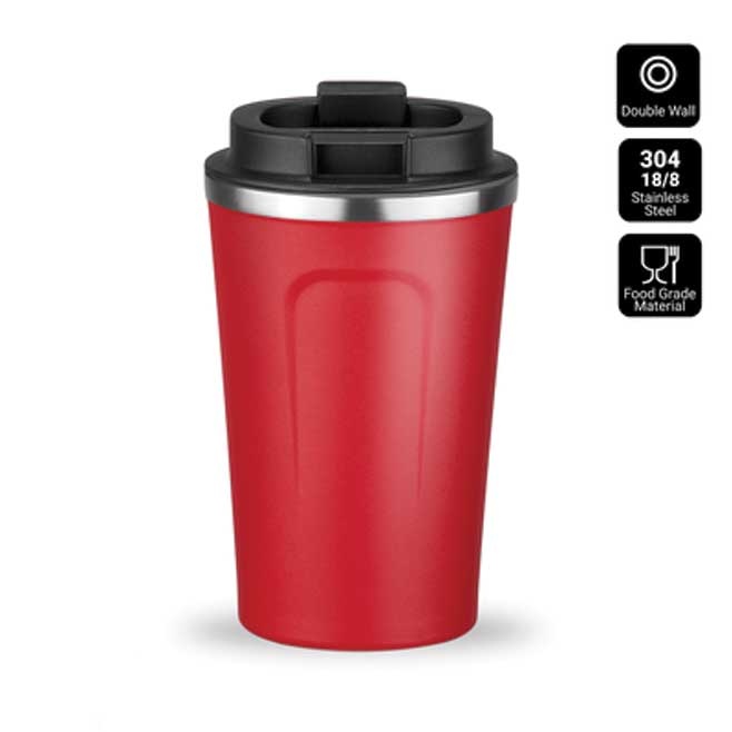 Logo trade promotional items picture of: Nordic coffe mug, 350 ml, red