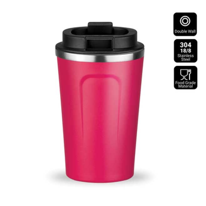 Logo trade promotional gift photo of: Nordic coffe mug, 350 ml, pink