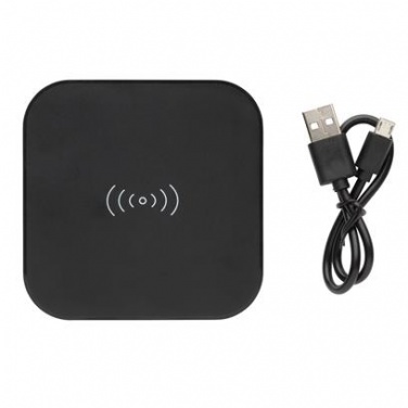 Logo trade business gift photo of: Wireless 5W charging pad, black