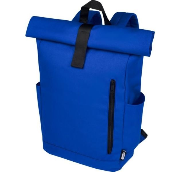 Logotrade promotional merchandise image of: Cool Byron 15.6" roll-top backpack 18L, blue