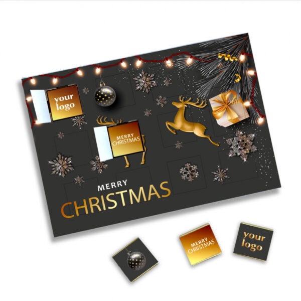 Logo trade promotional gifts picture of: Christmas Advent Calendar with chocolate, two sided