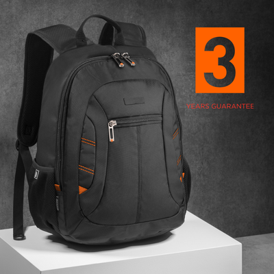 Logo trade promotional gifts image of: Backpack City 15", black/orange
