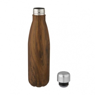 Logo trade promotional giveaways image of: Cove vacuum insulated stainless steel bottle, 500 ml, brown
