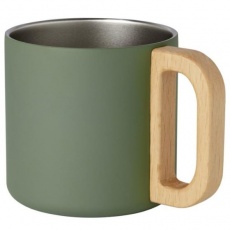 Bjorn 360 ml RCS certified recycled stainless steel mug, green