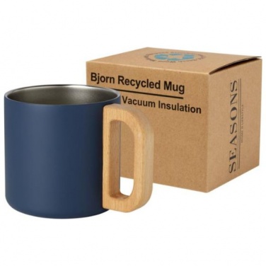 Logotrade promotional giveaways photo of: Bjorn 360 ml RCS certified recycled stainless steel mug, blue