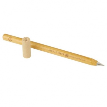 Logo trade promotional gifts picture of: Perie bamboo inkless pen, natural