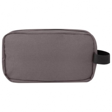 Logo trade corporate gifts image of: Joey GRS recycled canvas travel accessory pouch bag 3,5 l, grey