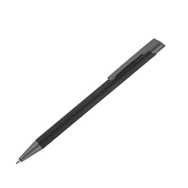 Logo trade promotional merchandise photo of: Soft touch ballpen Optima, black