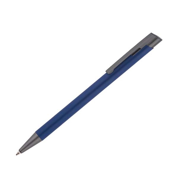 Logo trade corporate gifts image of: Soft touch ballpen Optima, blue