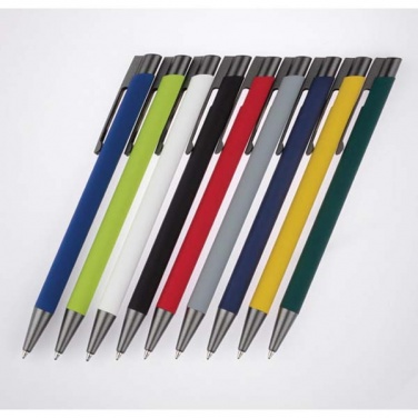 Logo trade promotional items picture of: Soft touch ballpen Optima, light green