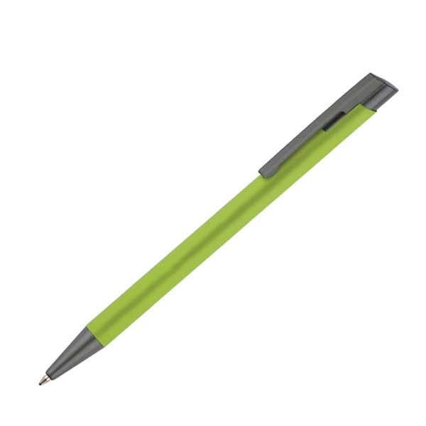 Logo trade promotional gift photo of: Soft touch ballpen Optima, light green