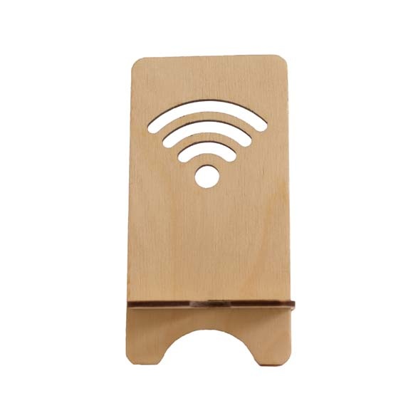 Logo trade promotional merchandise image of: Recycled wooden mobile phone holder