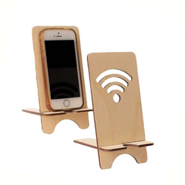 Logo trade corporate gifts picture of: Recycled wooden mobile phone holder