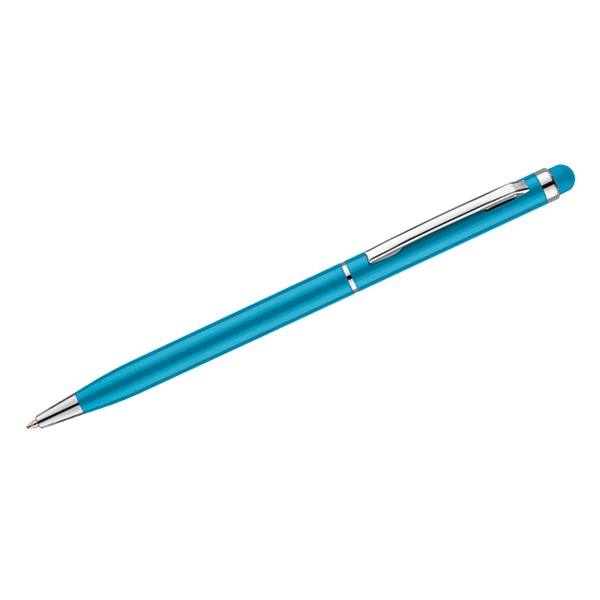 Logotrade promotional merchandise image of: Touch pen Tin, light blue