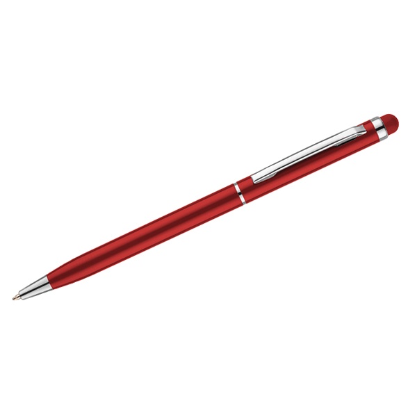 Logo trade promotional products image of: Touch pen Tin, red