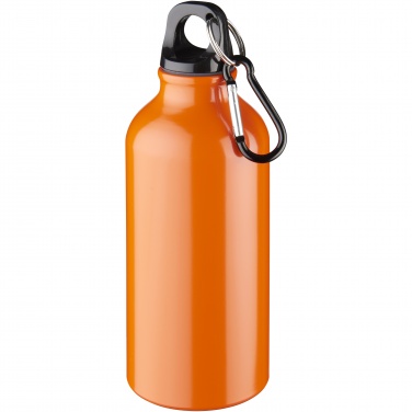 Logotrade promotional item image of: Oregon 400 ml aluminium water bottle with carabiner