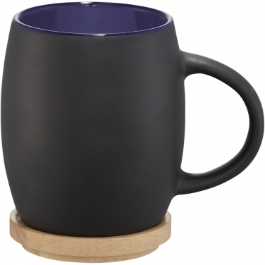 Logo trade promotional giveaways picture of: Hearth 400 ml ceramic mug with wooden coaster