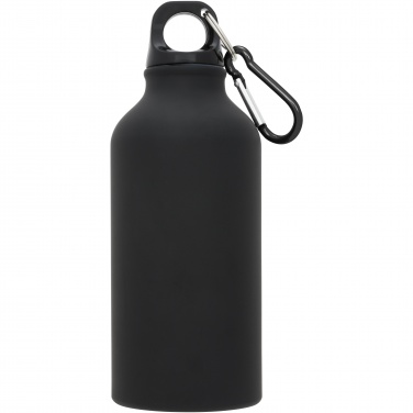 Logo trade promotional gift photo of: Oregon 400 ml matte water bottle with carabiner