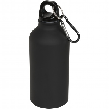 Logo trade business gift photo of: Oregon 400 ml matte water bottle with carabiner