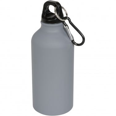 Logo trade advertising products picture of: Oregon 400 ml matte water bottle with carabiner