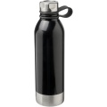 Perth 740 ml stainless steel sport bottle, Solid black