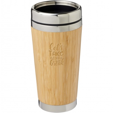 Logotrade promotional gifts photo of: Bambus 450 ml tumbler with bamboo outer