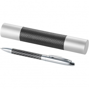 Logo trade promotional giveaways picture of: Winona ballpoint pen with carbon fibre details