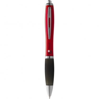 Logo trade promotional products picture of: Nash ballpoint pen coloured barrel and black grip